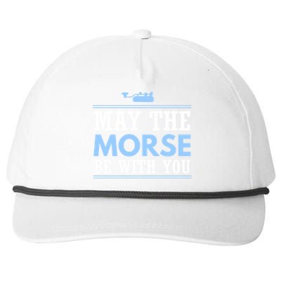 May The Morse Be With You Gift Code Ham Radio Gift Snapback Five-Panel Rope Hat