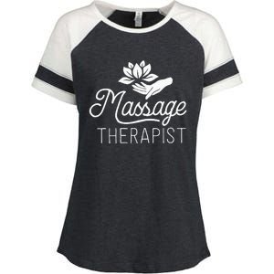 Massage Therapist Massage Therapy Gift Spa For Wo Enza Ladies Jersey Colorblock Tee