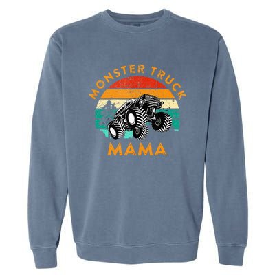 Monster Truck Mama Retro Vintage Style Monster Truck Garment-Dyed Sweatshirt