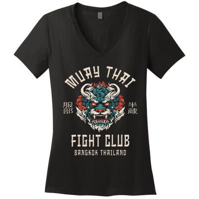 Muay Thai Women's V-Neck T-Shirt