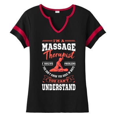 Massage Therapist Masseuse Masseur Therapy Body Treatment Ladies Halftime Notch Neck Tee