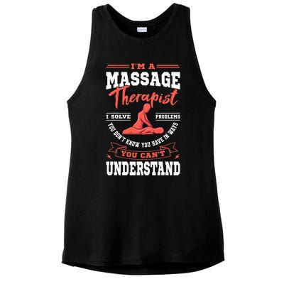 Massage Therapist Masseuse Masseur Therapy Body Treatment Ladies PosiCharge Tri-Blend Wicking Tank