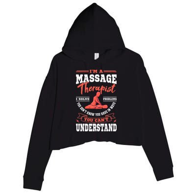 Massage Therapist Masseuse Masseur Therapy Body Treatment Crop Fleece Hoodie