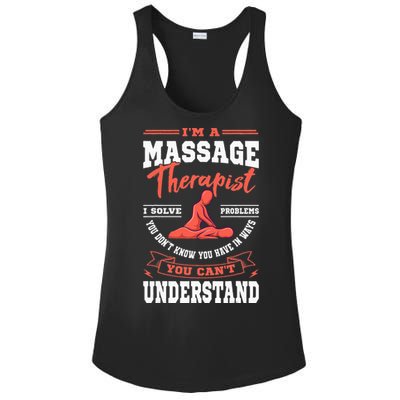 Massage Therapist Masseuse Masseur Therapy Body Treatment Ladies PosiCharge Competitor Racerback Tank