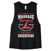 Massage Therapist Masseuse Masseur Therapy Body Treatment Women's Racerback Cropped Tank