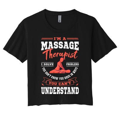 Massage Therapist Masseuse Masseur Therapy Body Treatment Women's Crop Top Tee