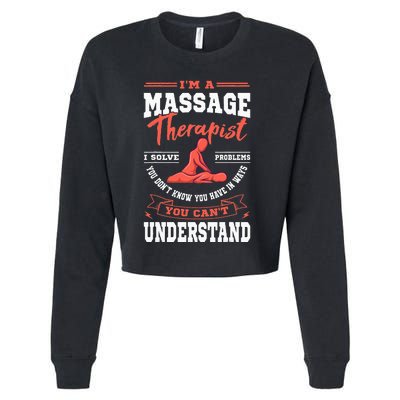 Massage Therapist Masseuse Masseur Therapy Body Treatment Cropped Pullover Crew