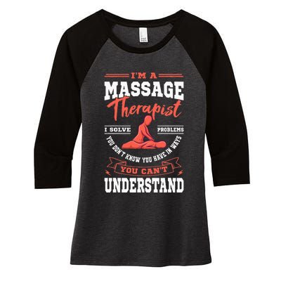 Massage Therapist Masseuse Masseur Therapy Body Treatment Women's Tri-Blend 3/4-Sleeve Raglan Shirt