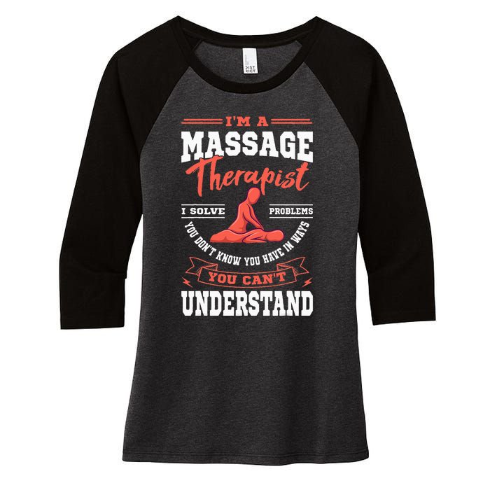 Massage Therapist Masseuse Masseur Therapy Body Treatment Women's Tri-Blend 3/4-Sleeve Raglan Shirt