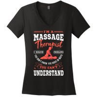 Massage Therapist Masseuse Masseur Therapy Body Treatment Women's V-Neck T-Shirt