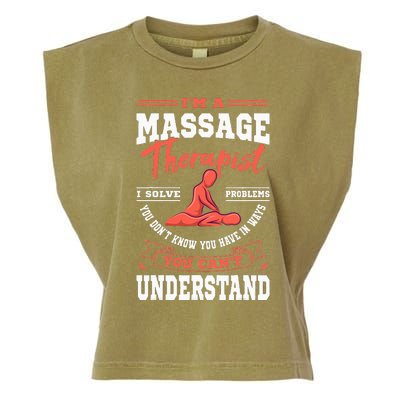 Massage Therapist Masseuse Masseur Therapy Body Treatment Garment-Dyed Women's Muscle Tee