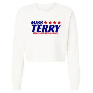 Miss Terry Make Nick Mean Again Cropped Pullover Crew