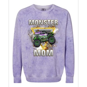 Monster Truck Mom Monster Truck Are My Jam Truck Lovers Colorblast Crewneck Sweatshirt