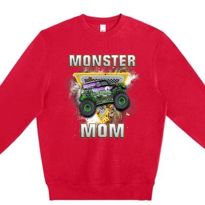 Monster Truck Mom Monster Truck Are My Jam Truck Lovers Premium Crewneck Sweatshirt