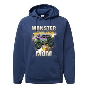 Monster Truck Mom Monster Truck Are My Jam Truck Lovers Performance Fleece Hoodie