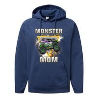 Monster Truck Mom Monster Truck Are My Jam Truck Lovers Performance Fleece Hoodie