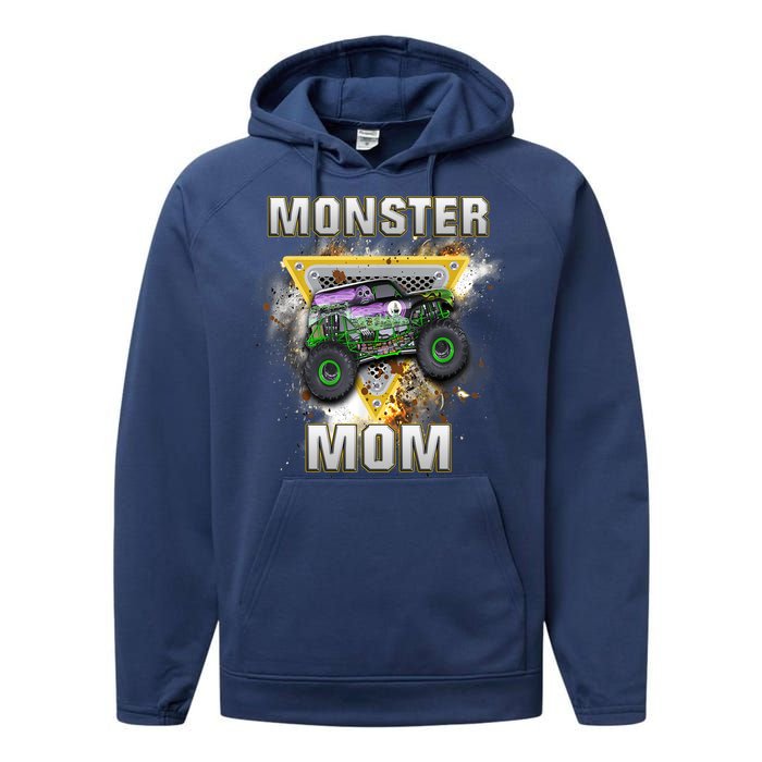 Monster Truck Mom Monster Truck Are My Jam Truck Lovers Performance Fleece Hoodie