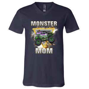 Monster Truck Mom Monster Truck Are My Jam Truck Lovers V-Neck T-Shirt