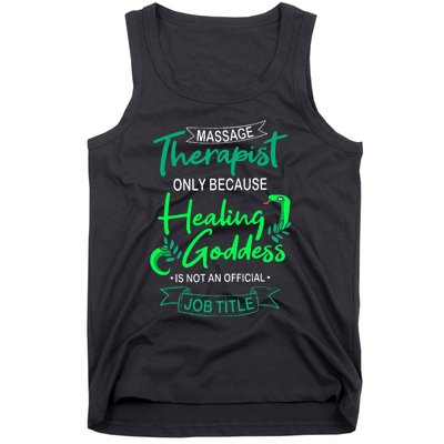 Massage Therapist Masseur Masseuse Therapy Body Treatment Tank Top