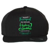 Massage Therapist Masseur Masseuse Therapy Body Treatment Wool Snapback Cap