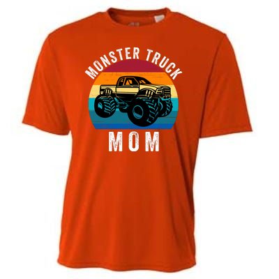 Monster Trucks Mom MotherS Day Moms Love Monster Trucks Too Monster Truck Fan Cooling Performance Crew T-Shirt