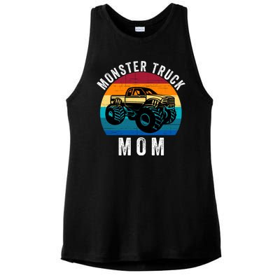 Monster Trucks Mom MotherS Day Moms Love Monster Trucks Too Monster Truck Fan Ladies PosiCharge Tri-Blend Wicking Tank