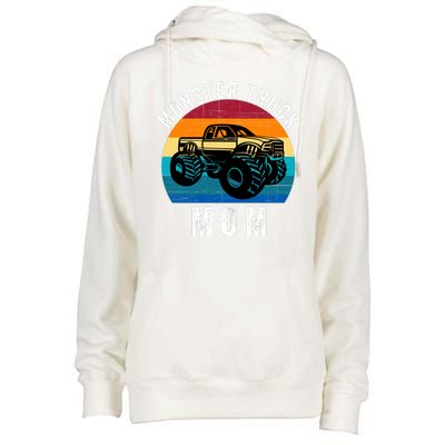 Monster Trucks Mom MotherS Day Moms Love Monster Trucks Too Monster Truck Fan Womens Funnel Neck Pullover Hood