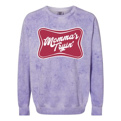 Mommas Tryin Colorblast Crewneck Sweatshirt