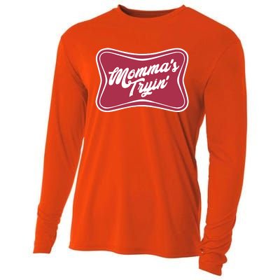 Mommas Tryin Cooling Performance Long Sleeve Crew