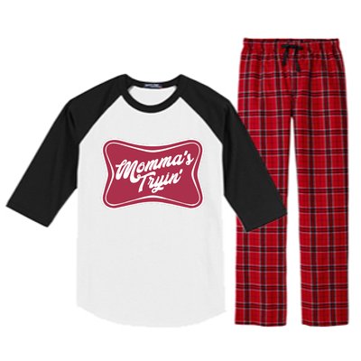 Mommas Tryin Raglan Sleeve Pajama Set