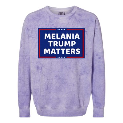 Melania Trump Matters Colorblast Crewneck Sweatshirt