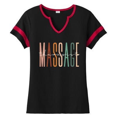 Massage Therapist Muscle Therapy Massage Therapy Squad Ladies Halftime Notch Neck Tee