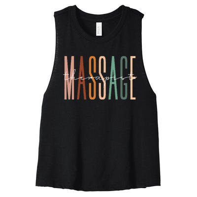 Massage Therapist Muscle Therapy Massage Therapy Squad Women's Racerback Cropped Tank