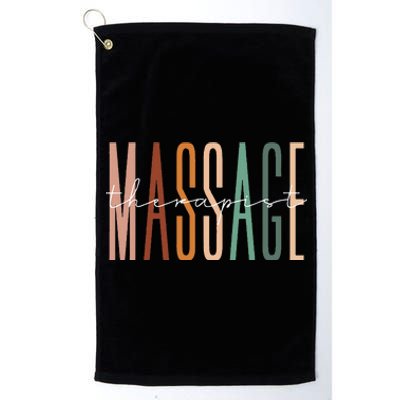 Massage Therapist Muscle Therapy Massage Therapy Squad Platinum Collection Golf Towel