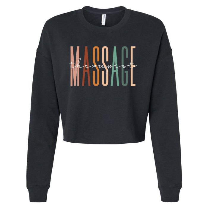 Massage Therapist Muscle Therapy Massage Therapy Squad Cropped Pullover Crew