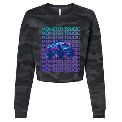 Monster Truck Cropped Pullover Crew