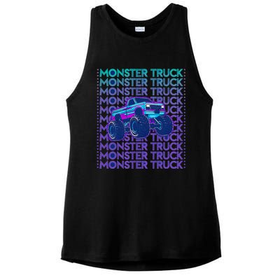 Monster Truck Ladies PosiCharge Tri-Blend Wicking Tank