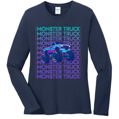 Monster Truck Ladies Long Sleeve Shirt