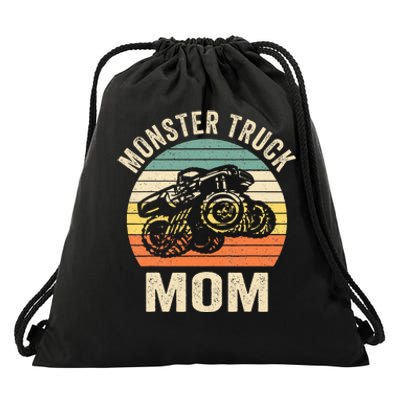 Monster Truck Mom Retro Vintage Monster Truck Drawstring Bag