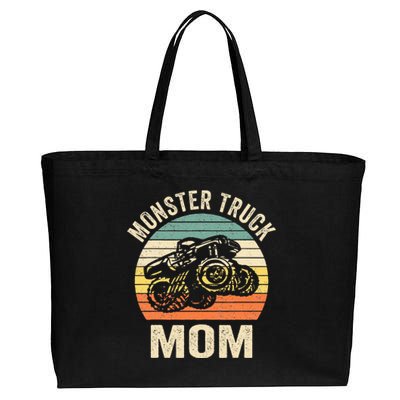 Monster Truck Mom Retro Vintage Monster Truck Cotton Canvas Jumbo Tote