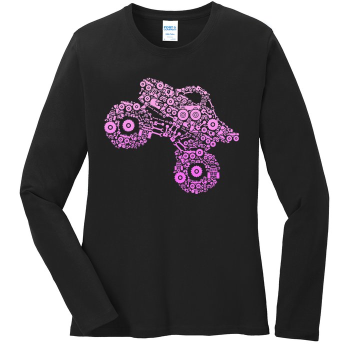 Monster Truck Ladies Long Sleeve Shirt