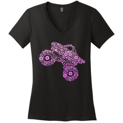 Monster Truck Women's V-Neck T-Shirt