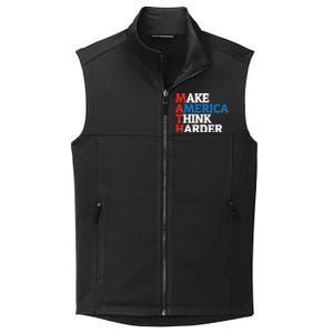 Math Teacher Make Merica Think Harder Anti Trump 2020 Gift Collective Smooth Fleece Vest