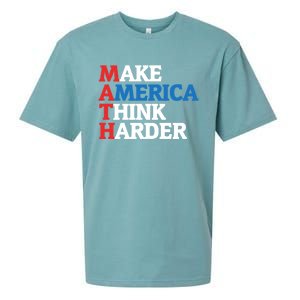 Math Teacher Make Merica Think Harder Anti Trump 2020 Gift Sueded Cloud Jersey T-Shirt