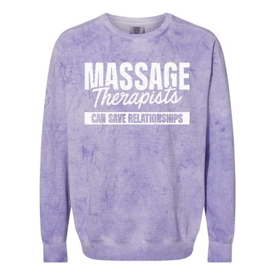 Massage Therapist Colorblast Crewneck Sweatshirt