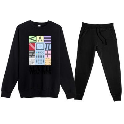 Math Teacher Premium Crewneck Sweatsuit Set