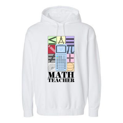 Math Teacher Garment-Dyed Fleece Hoodie