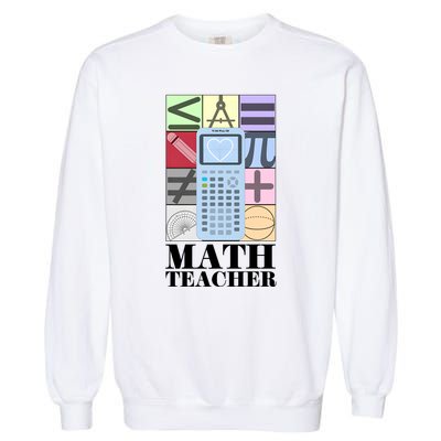 Math Teacher Garment-Dyed Sweatshirt