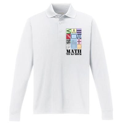 Math Teacher Performance Long Sleeve Polo