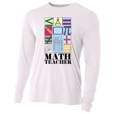 Math Teacher Cooling Performance Long Sleeve Crew